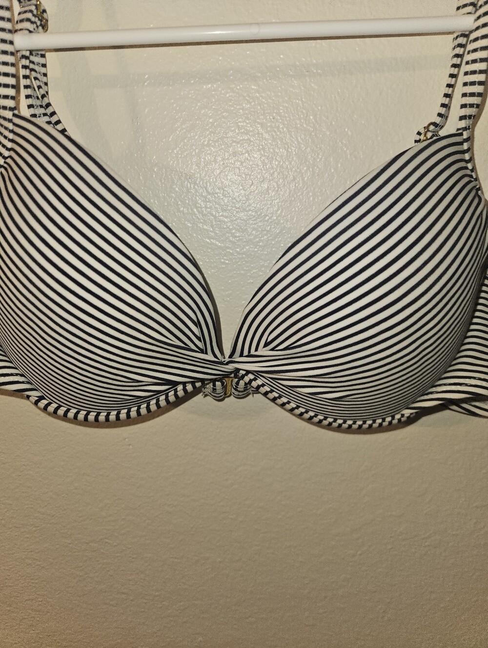 Xhilaration Womans Striped Bikini Top Size M